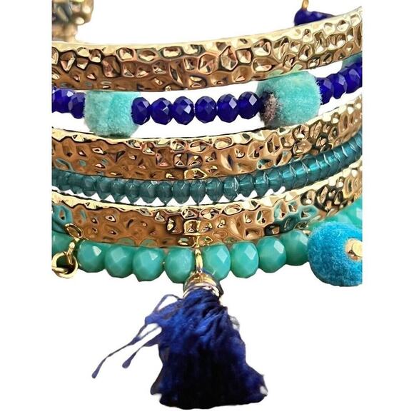 Lilly Pulitzer Nom De Plume Layered Cuff Bracelet One Size EUC - Picture 3 of 12